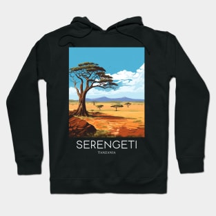 A Pop Art Travel Print of the Serengeti National Park - Tanzania Hoodie